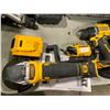 Image 2 : DEWALT TOOL BAG OF ASSORTED DEWALT CORDLESS POWER TOOLS INCLUDING: DCG413 4-1/2" GRINDER,