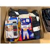 Image 2 : BOX OF ASSORTED BOXERS, JACKETS, GLOBES & MISC CLOTHES