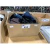 Image 1 : BOX OF ASSORTED PANTS, T SHIRTS, SOCKS, CAP & MISC. CLOTHES