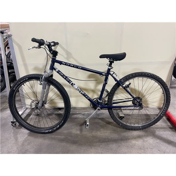 NORCO SASQUATCH BLUE 21 SPEED FRONT SUSPENSION MOUNTAIN BIKE