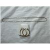 Image 1 : 10KT YELLOW GOLD BOX LINK CHAIN 45CM LONG 6.0 GRAMS, PAIR OF 10KT YELLOW GOLD HOOP STYLE EARRING