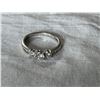 Image 2 : 10KT WHITE GOLD DIAMOND DRESS RING WITH 9 DIAMONDS TOTAL APPROX .33 CARATS 1.80 GRAMS