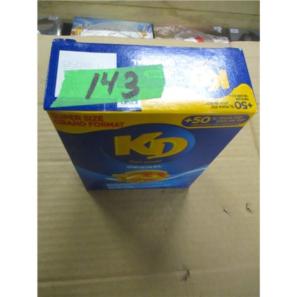 SHELF PULLS (AS IS):  SUPER SIZE KRAFT DINNER