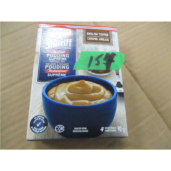 SHELF PULLS (AS IS):  SHIRIFF INSTANT PUDDING