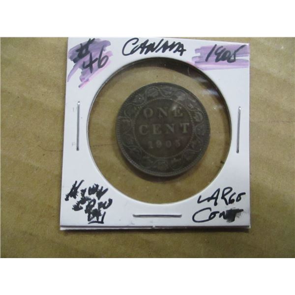 1905 CANADA KING EDWARD VII LARGE CENT