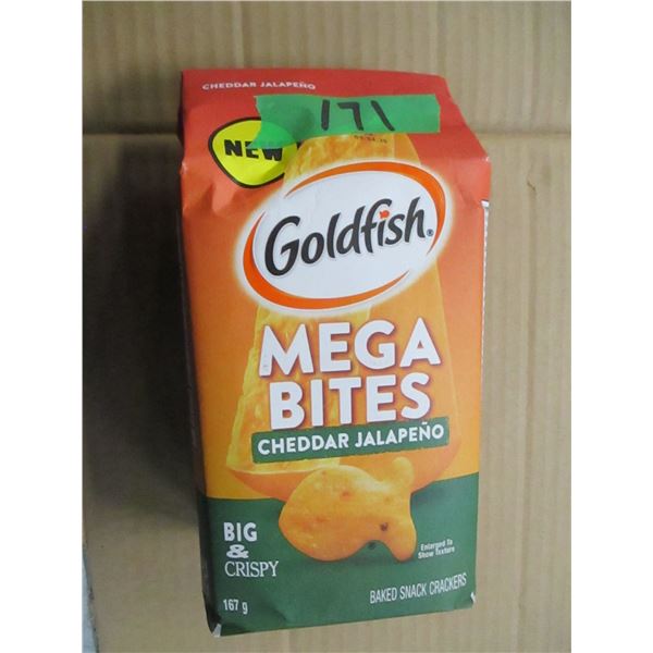 SHELF PULLS (AS IS):  GOLDFISH CHEDDAR JALAPENO CRACKERS (167G) - BAG