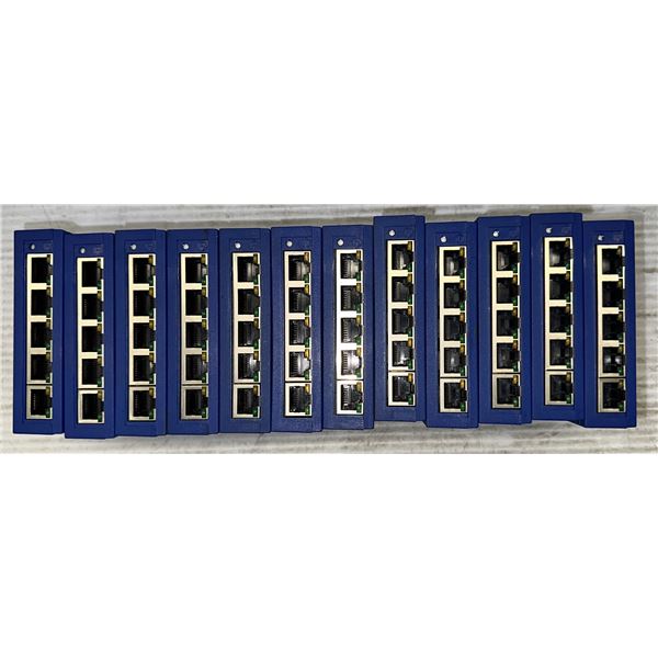 Lot of (12) Hirschmann #SPIDER 5TX Rail Switches