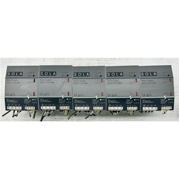 (5) Sola #SDN 10-24-480 Power Supplies