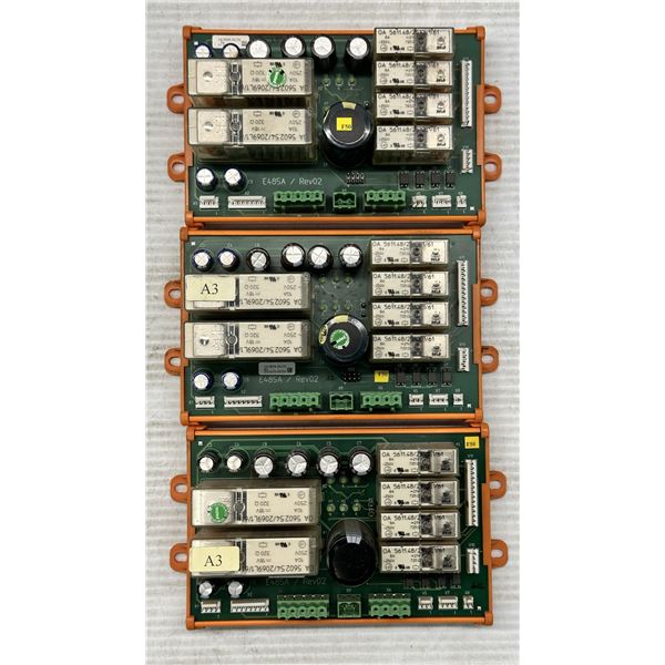 Lot of (3) Emhart #E485A /Rev02  11-2490-2-188 / ZA1515-AZ02 Output Relay Modules