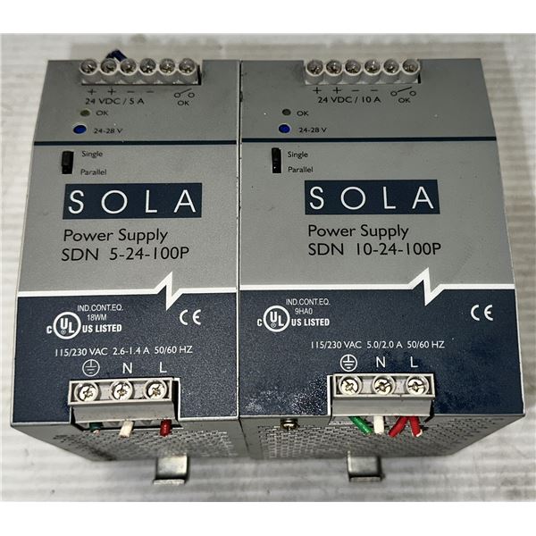 Lot of (2) Sola Power Supplies as Pictured