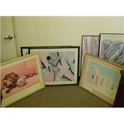 LOT - 6 ART PRINTS