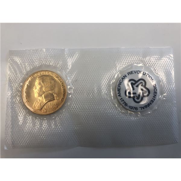1975 American Revolution Bicentennial Gold Coin Paul Revere
