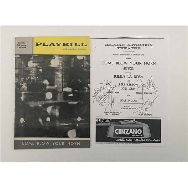 Come Blow Your Horn Cast Signed Playbill