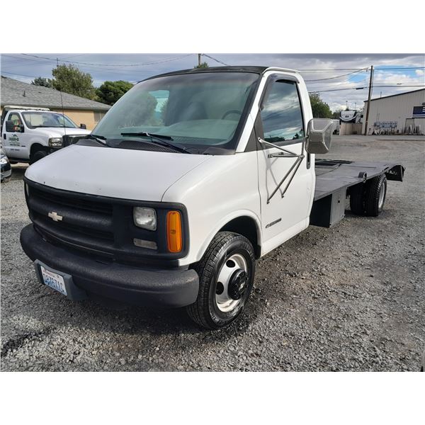 1998 Chevy Express G3500 Flat Bed Tow Truck