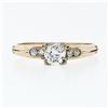 Image 4 : Antique 18K & 14K Gold Old European Diamond Solitaire Engagement or Promise Ring