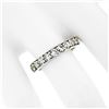 Image 3 : Vintage 14k White Gold 1.57 ctw Eternity Band Ring w/ 20 Old Single Cut Diamonds