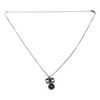 Image 1 : Chanel Blue Faux Pearl & CC Pendant Necklace