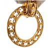 Image 4 : Chanel Gold Gilt Metal Large Round CC Earrings