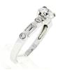 Image 9 : Vintage 18k White Gold 1.27 ctw Round & Baguette Diamond Solitaire Engagement Ri