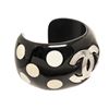 Image 2 : Chanel Black CC Polkadot Cuff Bracelet