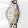 Image 9 : Rolex Ladies 2T Quickset White Roman 26MM Datejust Wristwatch