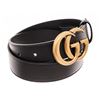 Image 2 : Gucci Black Calfskin Marmont GG Belt