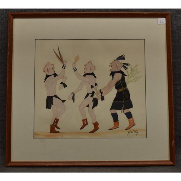 ZUNI INDIAN PAINTING (SANDY PERCY)