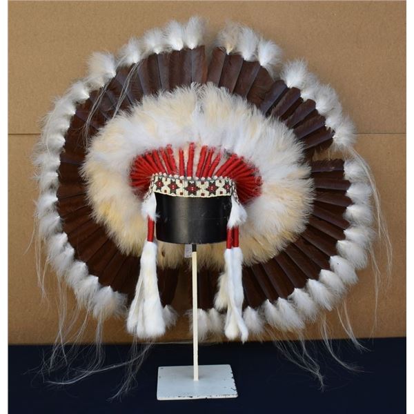 PLAINS INDIAN FEATHER BONNET