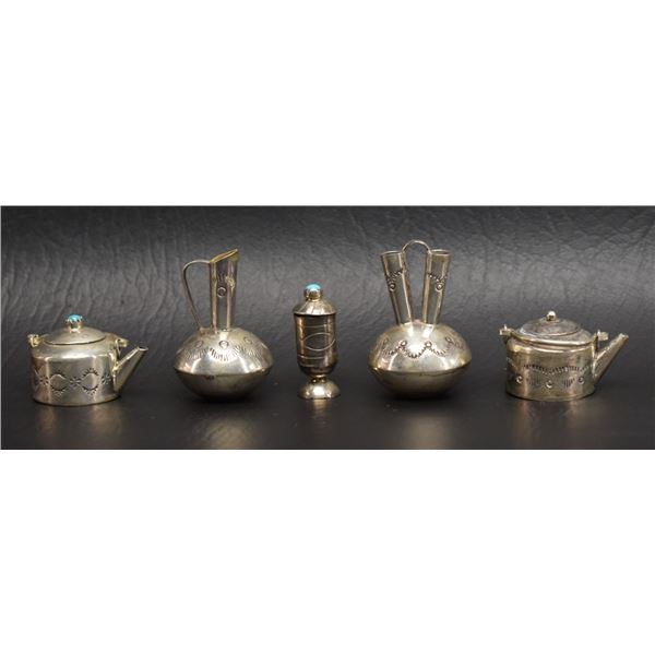 NAVAJO INDIAN SILVER POTS