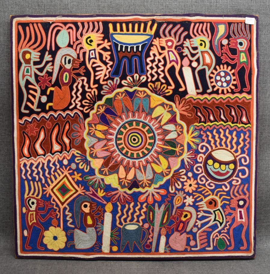 HUICHOL YARN ART DRAWING Huichol Yarn Art Drawing