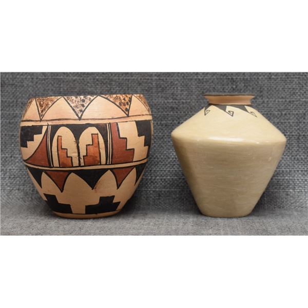 TWO PUEBLO POTTERY JARS