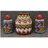 Image 4 : NAVAJO INDIAN BEADED BOTTLE AND SALT AND PEPPER SHAKERS