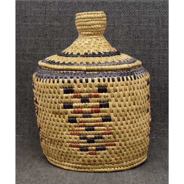 ESKIMO INDIAN LIDDED BASKET