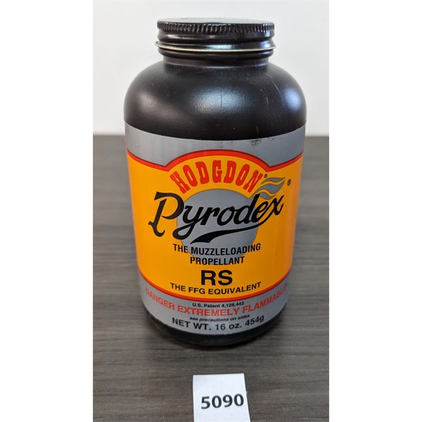 POWDER: HOGDON PYRODEX RS APPROX. 9 OZ - Kidd Family Auctions