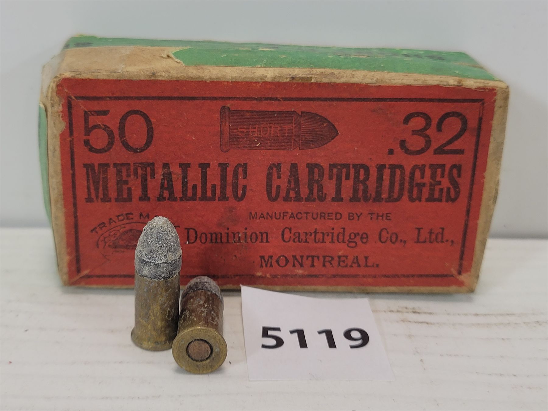 AMMO: 50X DOMINION .32 SHORT CF - Kidd Family Auctions