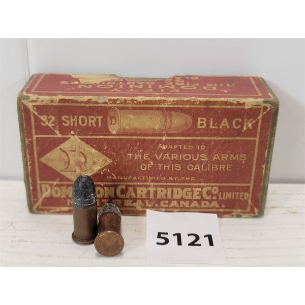 AMMO: 50X DOMINION .32 RF SHORT - Kidd Family Auctions