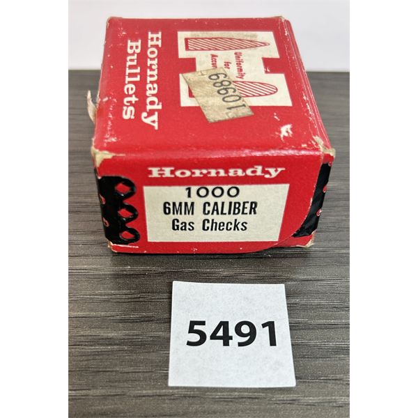 GAS CHECKS: APPROX 1000 X 6 MM HORNADY - Kidd Family Auctions