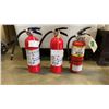 Image 1 : 3 CHARGED FIRE EXTINGUISHERS