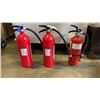 Image 2 : 3 CHARGED FIRE EXTINGUISHERS