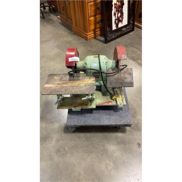 INDUSTRIAL BENCH GRINDER W/ CUT OFF WHEEL