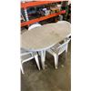 Image 3 : WHITE PATIO TABLE WITH 6 CHAIRS