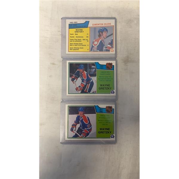 3 COLLECTIBLE 1980S GRETZKY CARDS