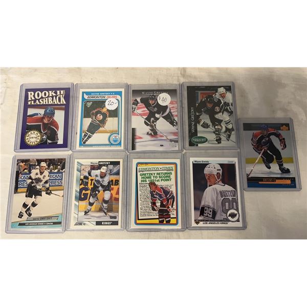 9 COLLECTIBLE GRETZKY CARDS