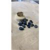 Image 1 : SMOKEY QUARTZ DISPLAY WITH BLUE QUARTZ TUMBLED STONES