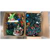 Image 1 : 2 BOXES OF CHRISTMAS LIGHTS AND ORNAMENTS
