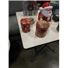 Image 2 : LOT OF CHRISTMAS TINS, SANTA COOKIE JAR AND MORE