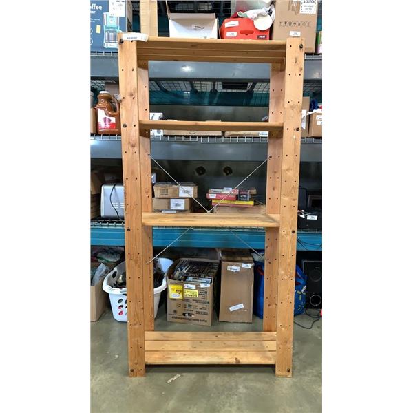 4 TIER WOOD SHELF