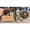 Image 1 : LOT OF OWL STATUES, FRIENDSHIP CIRCLE, PANDA COOKIE JAR AND MORE