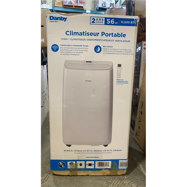 AS NEW DANBY PORTABLE 13,5000 BTU AIR CONDITIONER TESTED AND WORKING - RETAIL $619