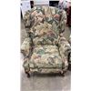 Image 2 : PAIR OF QUEEN ANNE WINGBACK PUSH BACK RECLINERS